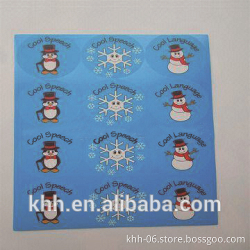 Customized printing santa pattern label sticker for christnas decorate
